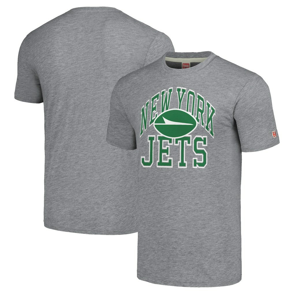 New York Jets Homage Unisex Arch T-Shirt Gray