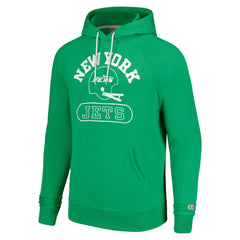 New York Jets Homage Unisex Helmet Tri-Blend Pullover Hoodie Green