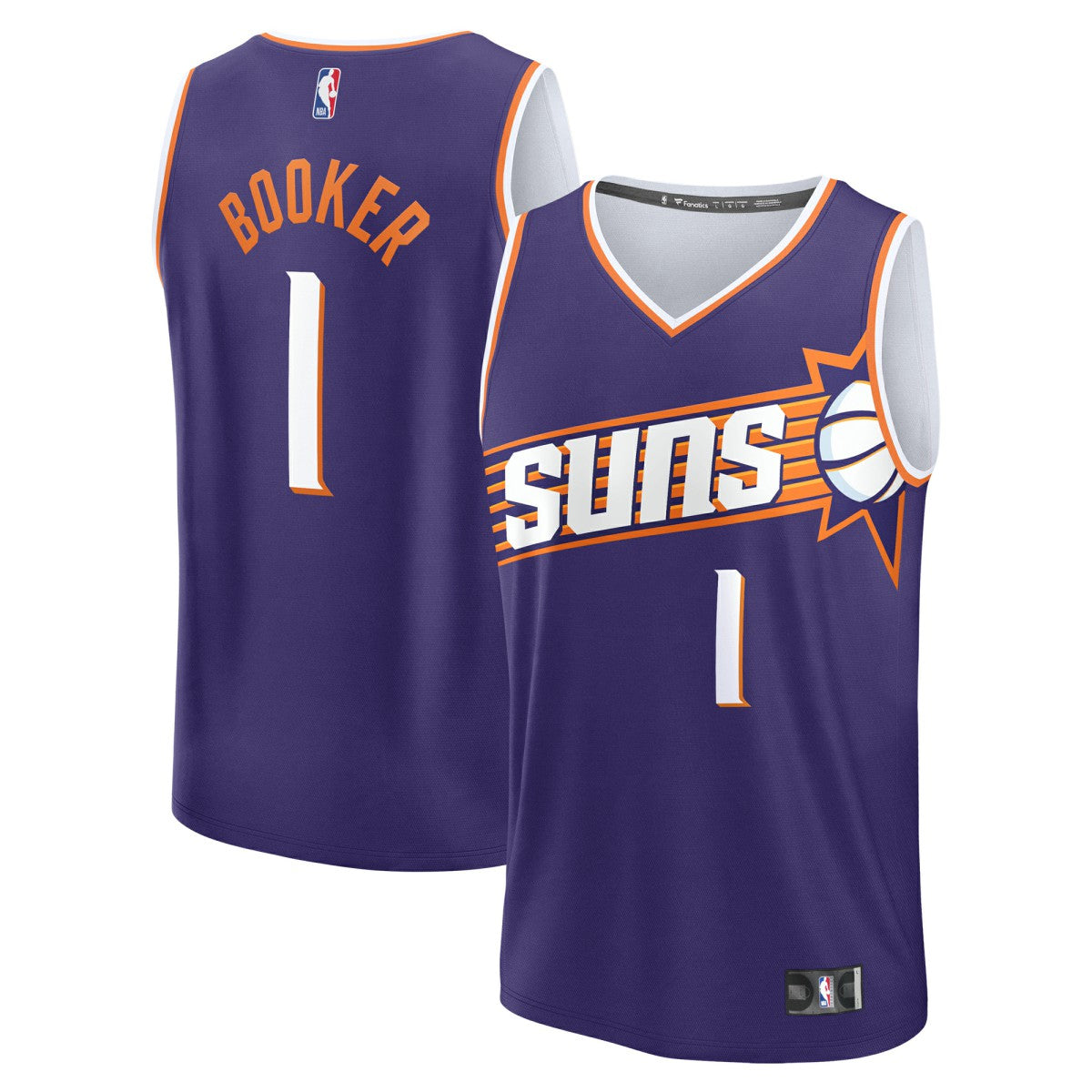 Devin Booker Phoenix Suns Fast Break Replica Player Jersey Icon Edition Purple | Fanatics US