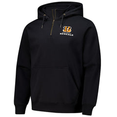 Cincinnati Bengals Dunbrooke Unisex Defender Quarter-Zip Hoodie Black