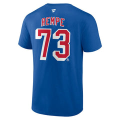 Matt Rempe New York Rangers Fanatics Authentic Stack Name & Number T-Shirt - Blue - NHL 201421481