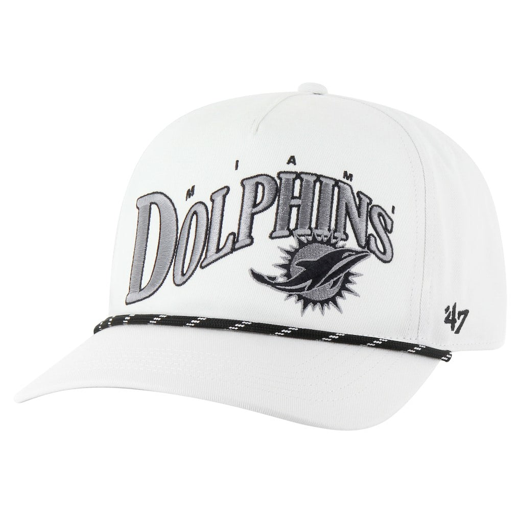 47 brand Miami Dolphins '47 Wave Speckle Hitch Rope Adjustable Hat White