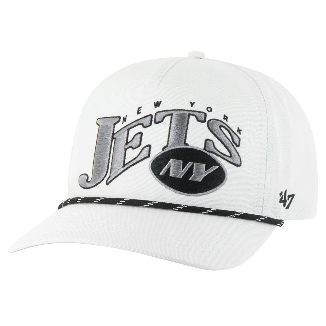 47 brand New York Jets '47 Wave Speckle Hitch Rope Adjustable Hat White