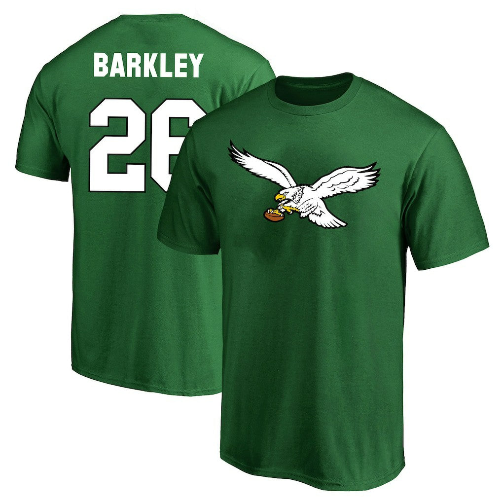 Fanatics Saquon Barkley Philadelphia Eagles Big & Tall Player Name & Number T-Shirt Kelly Green