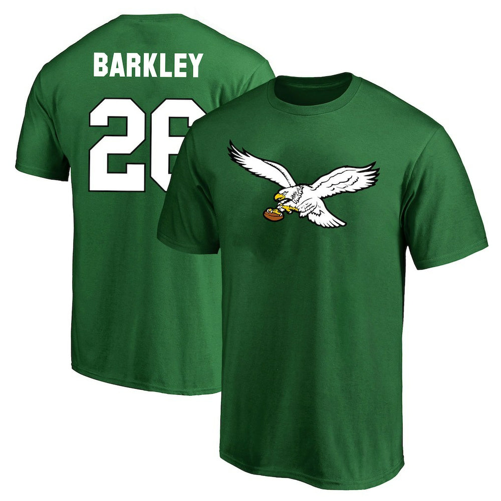 Fanatics Saquon Barkley Philadelphia Eagles Big & Tall Player Name & Number T-Shirt Kelly Green