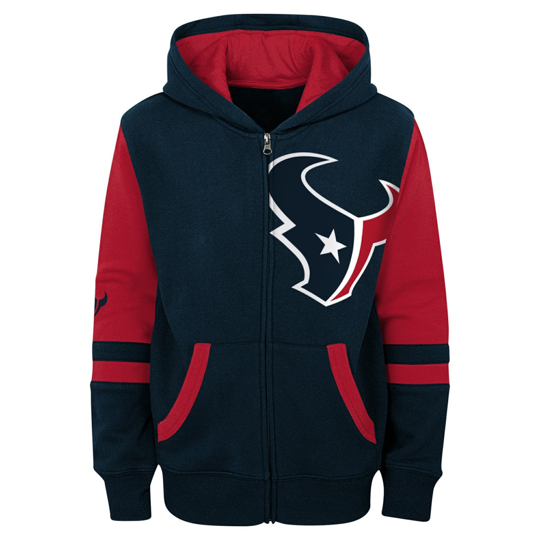 Houston Texans Preschool Stadium Color Block Full-Zip Hoodie Navy