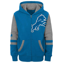 Detroit Lions Preschool Stadium Color Block Full-Zip Hoodie Blue