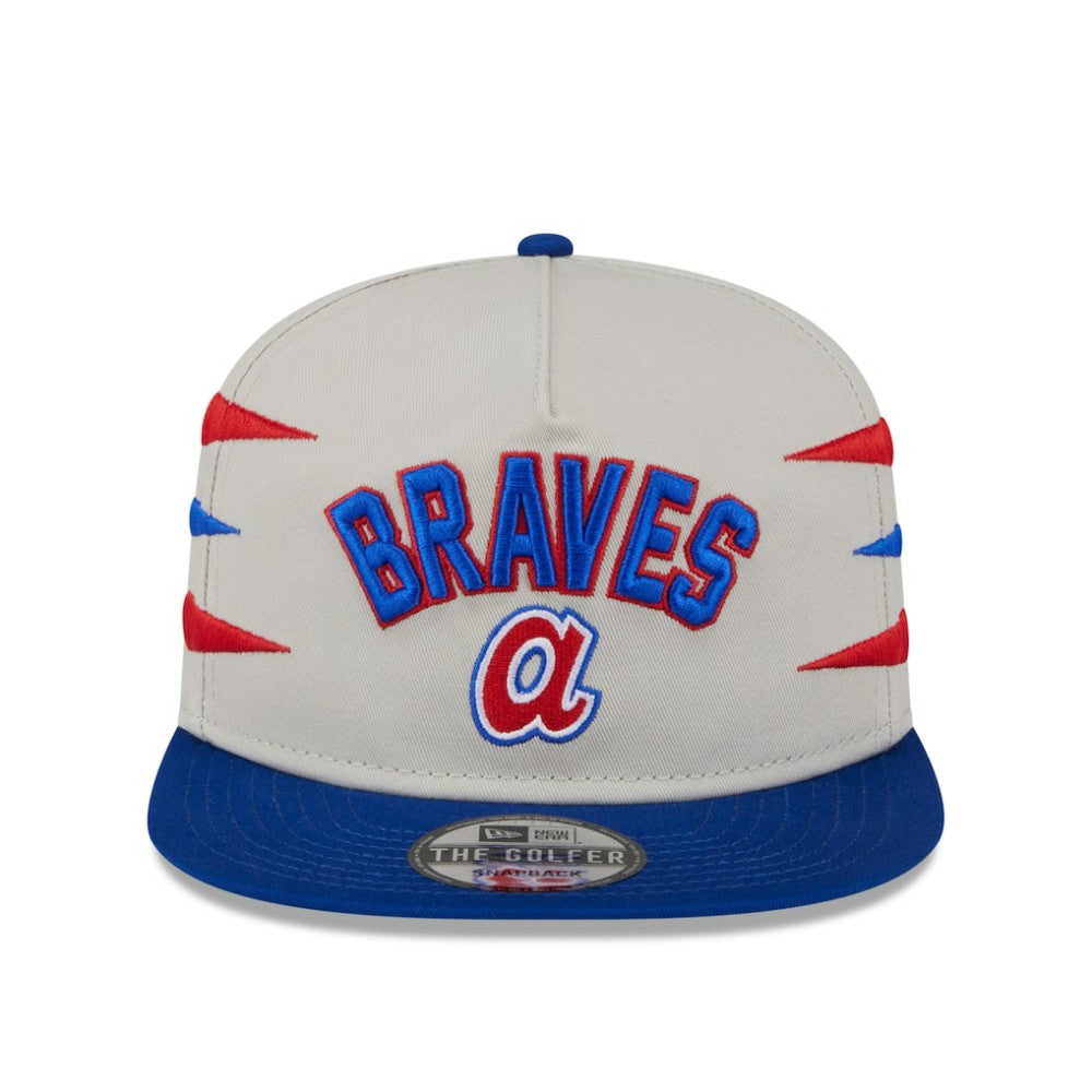 Atlanta Braves New Era Iron Golfer Snapback Hat - Cream - New Era Sale