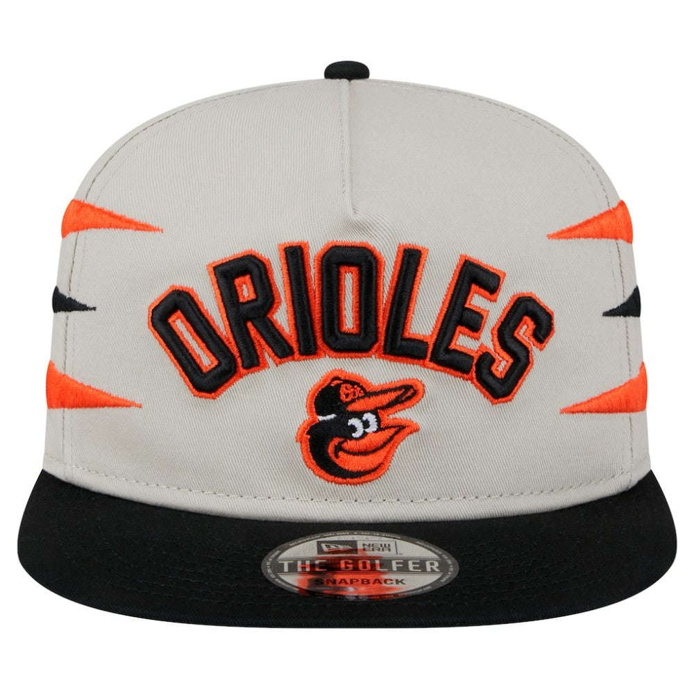 Baltimore Orioles New Era Iron Golfer Snapback Hat - Cream - New Era on Sale