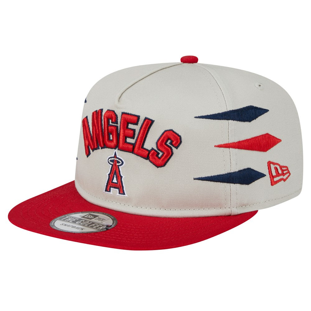 Los Angeles Angels New Era Iron Golfer Snapback Hat - Cream - New Era Lifestyle
