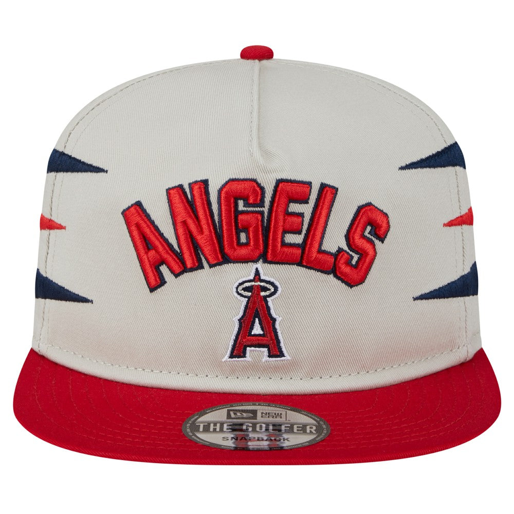 Los Angeles Angels New Era Iron Golfer Snapback Hat - Cream - New Era Lifestyle