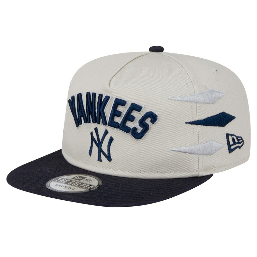 New York Yankees New Era Iron Golfer Snapback Hat - Cream - New Era Discount