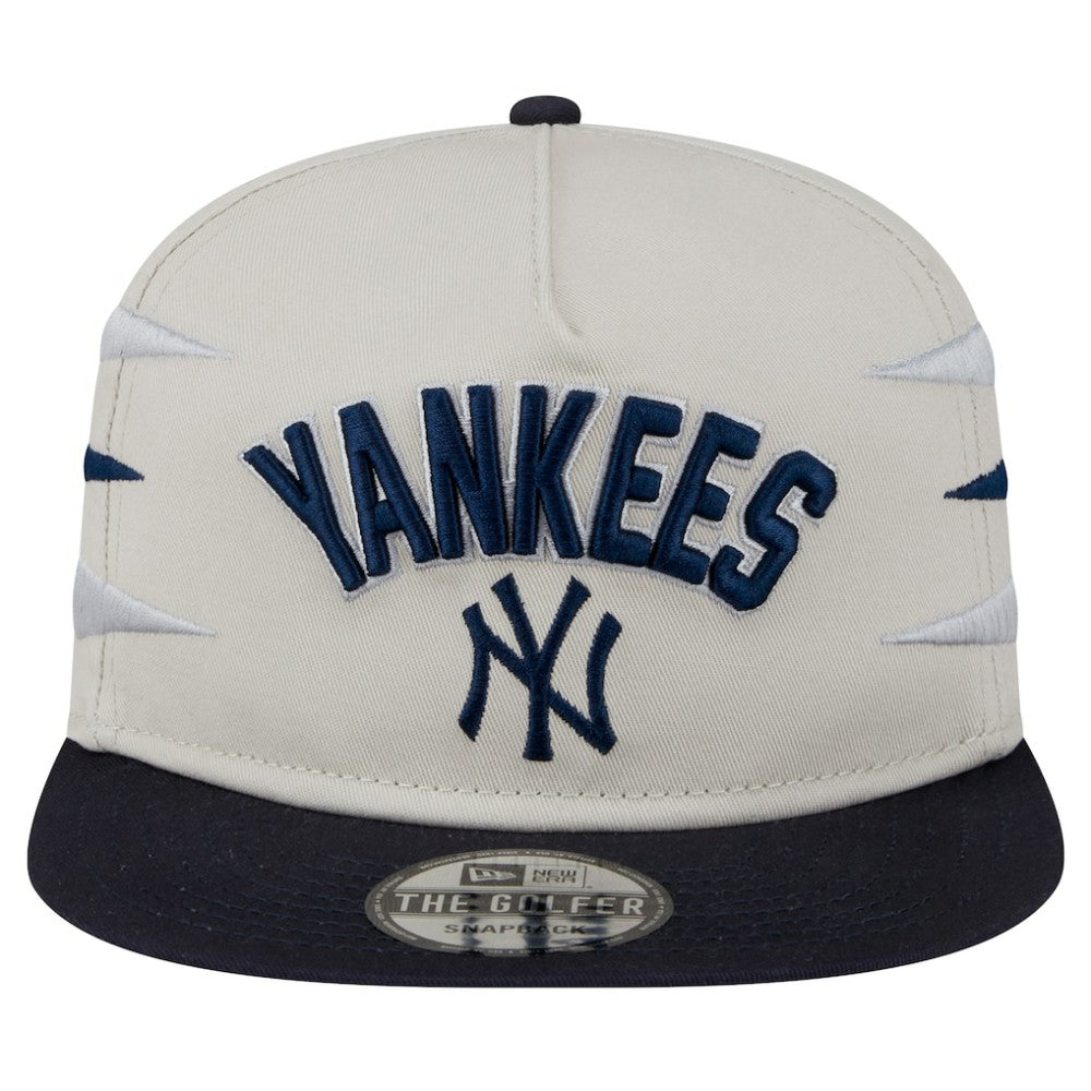 New York Yankees New Era Iron Golfer Snapback Hat - Cream - New Era Discount