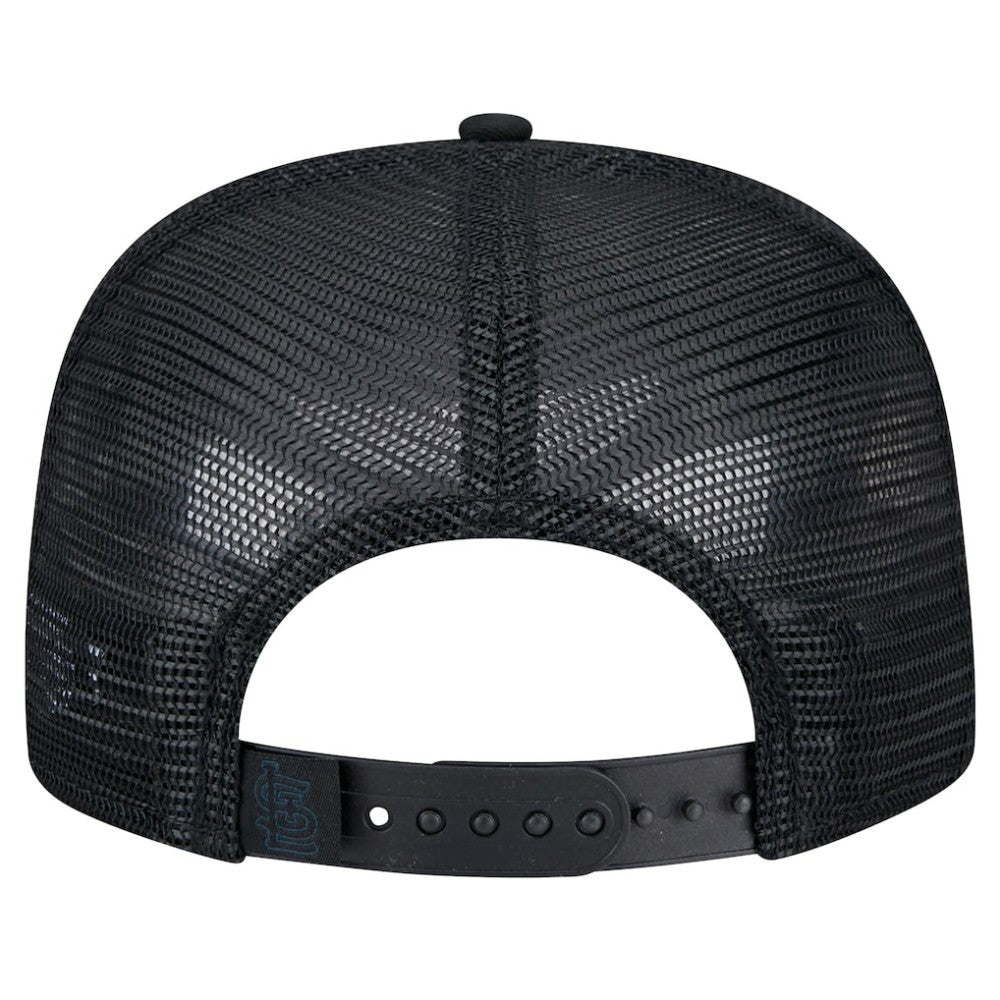 St. Louis Cardinals New Era Score Check 9FIFTY A-Frame Trucker Snapback Hat - Black - New Era Lifestyle