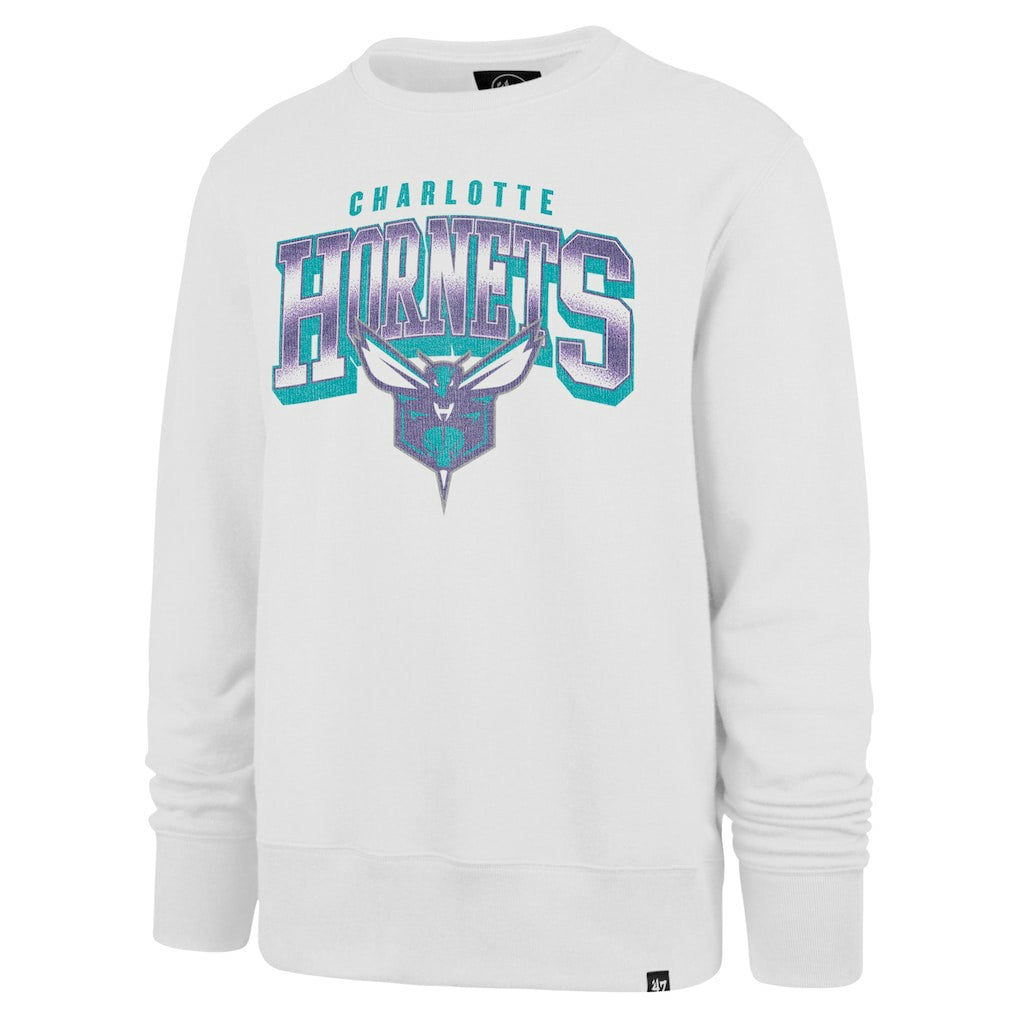 Charlotte Hornets '47 Spotlight Headline Pullover Sweatshirt White | 47 brand Lifestyle