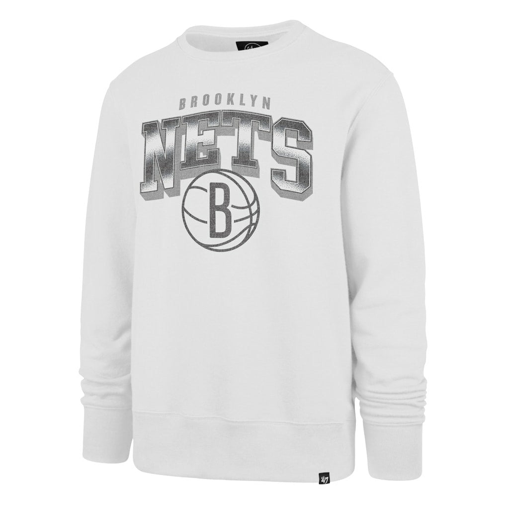 Brooklyn Nets '47 Spotlight Headline Pullover Sweatshirt White | 47 brand Lifestyle