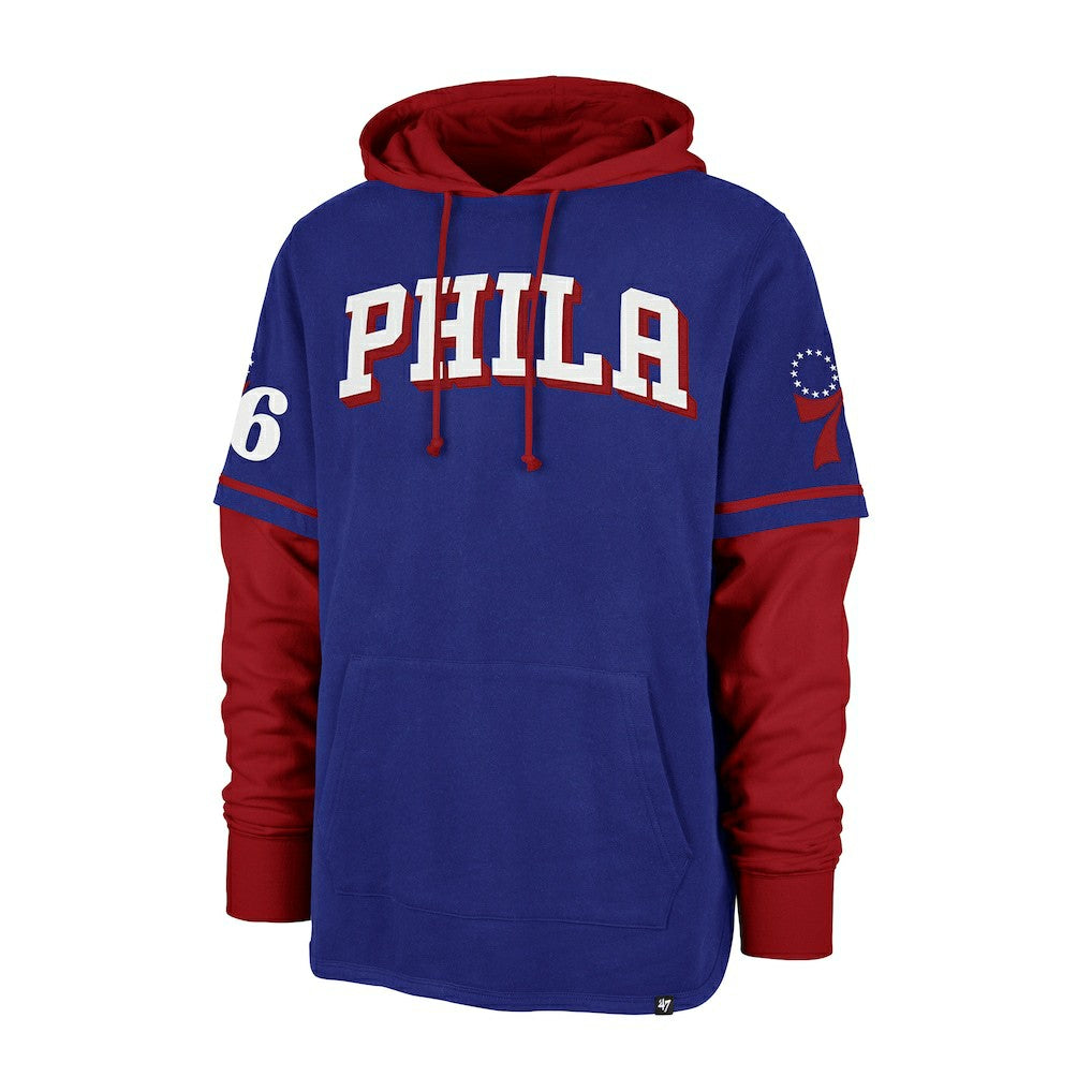 Philadelphia 76ers '47 Trifecta Shortstop Pullover Hoodie Royal | 47 brand