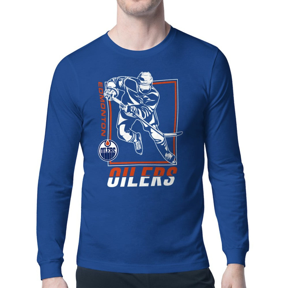 Edmonton Oilers Starter Player Grid Long Sleeve T-Shirt - Royal - NHL 201424483