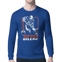 Edmonton Oilers Starter Player Grid Long Sleeve T-Shirt - Royal - NHL 201424483
