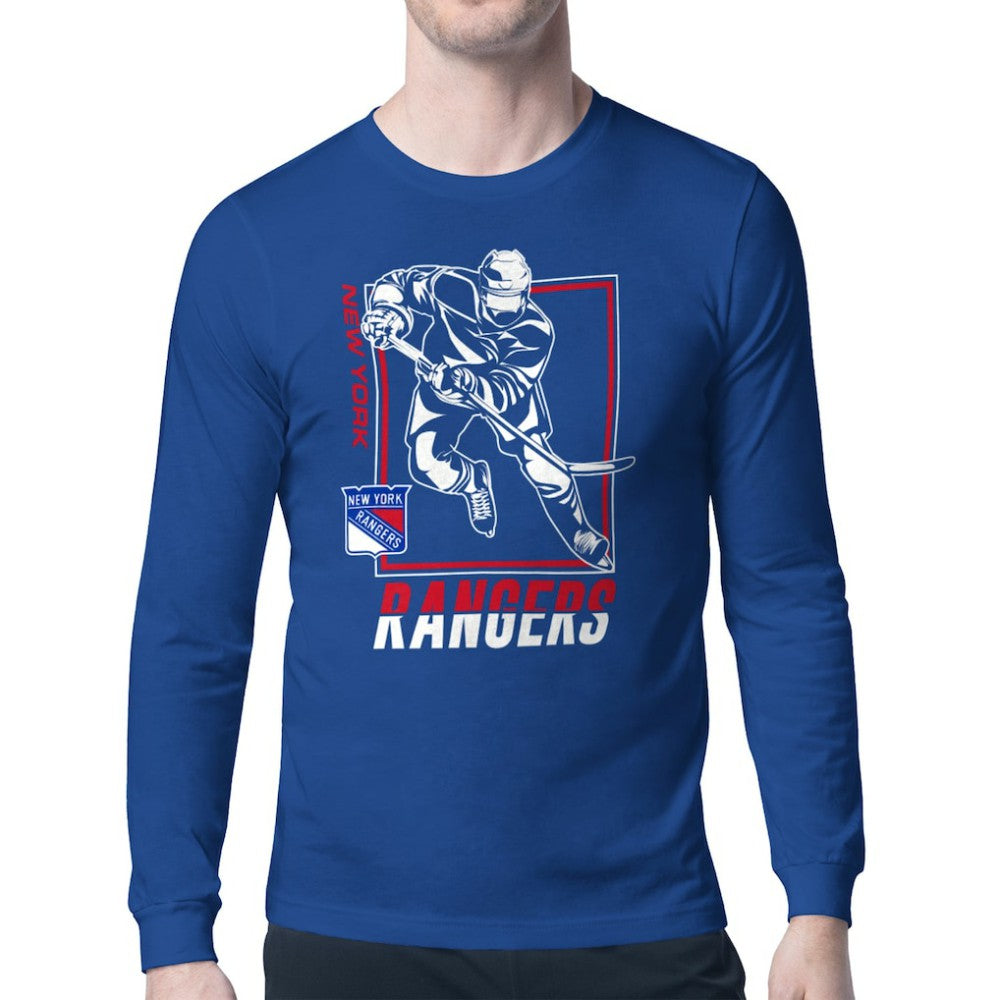 New York Rangers Starter Player Grid Long Sleeve T-Shirt - Blue - NHL 201424498