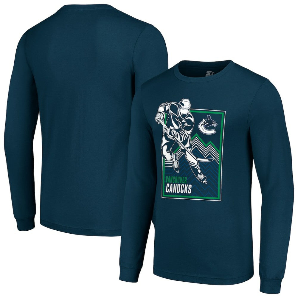 Vancouver Canucks Starter Player Grid Long Sleeve T-Shirt - Blue - NHL 201424547