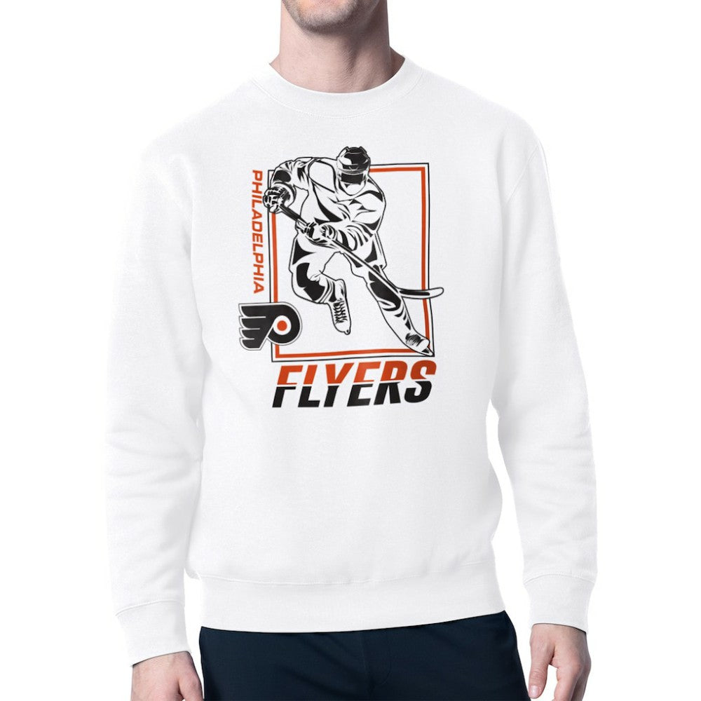 Philadelphia Flyers Starter Player Grid Fleece Pullover Sweatshirt - White - NHL 201424718