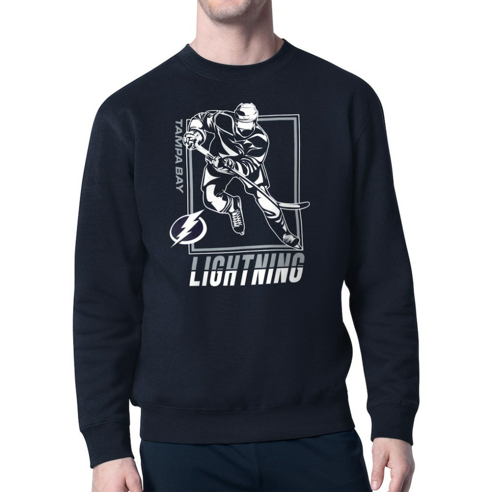 Tampa Bay Lightning Starter Player Grid Fleece Pullover Sweatshirt - Navy - NHL 201424758