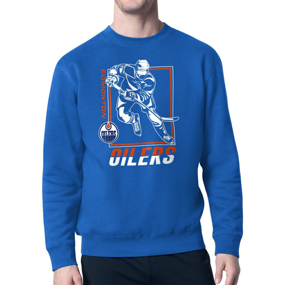 Edmonton Oilers Starter Player Grid Fleece Pullover Sweatshirt - Royal - NHL 201424763