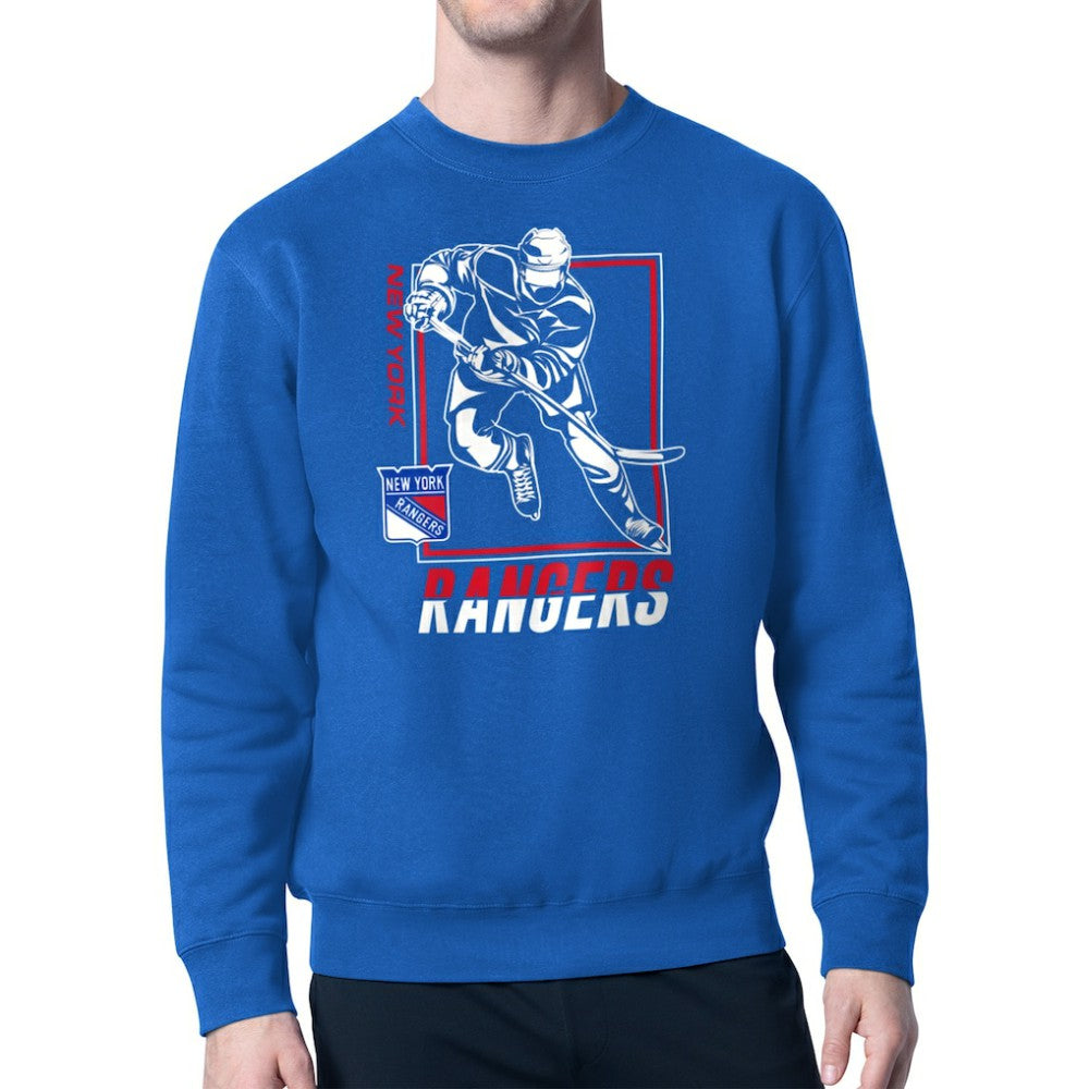New York Rangers Starter Player Grid Fleece Pullover Sweatshirt - Blue - NHL 201424767