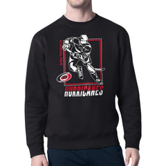 Carolina Hurricanes Starter Player Grid Fleece Pullover Sweatshirt - Black - NHL 201424772