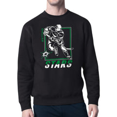 Dallas Stars Starter Player Grid Fleece Pullover Sweatshirt - Black - NHL 201424777