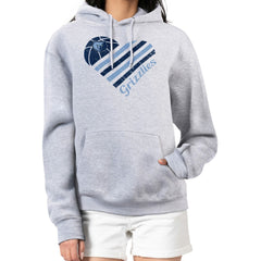 Memphis Grizzlies G-III 4Her by Carl Banks Women's Heart Pullover Hoodie - Heather Gray
