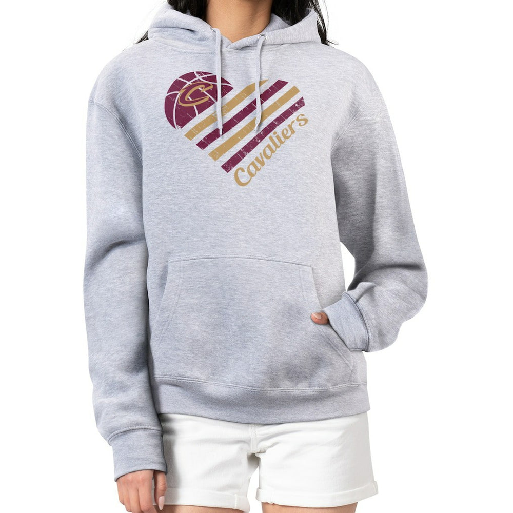 Cleveland Cavaliers G-III 4Her by Carl Banks Women's Heart Pullover Hoodie - Heather Gray