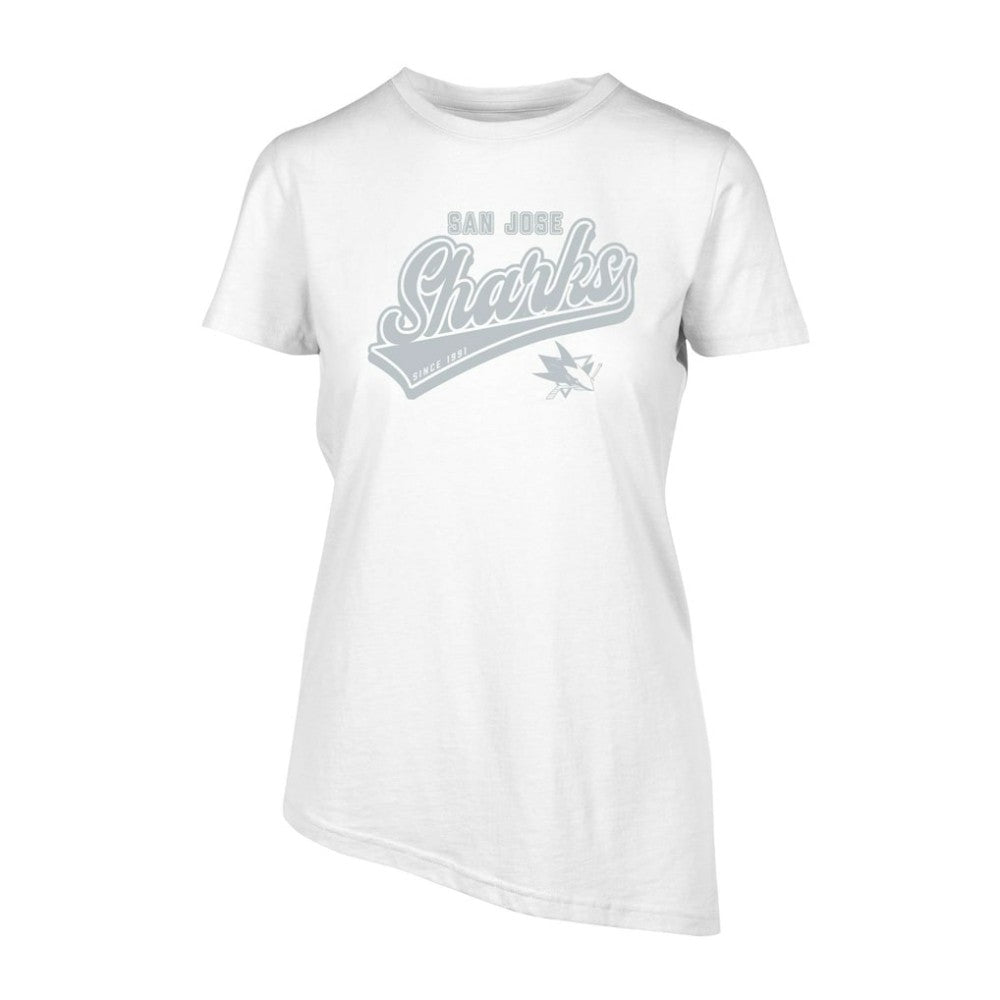 San Jose Sharks Levelwear Women's Birch Sweep T-Shirt - White - NHL 201425374