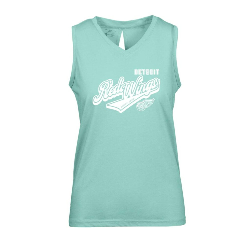 Detroit Red Wings Levelwear Women's Paisley Sweep V-Neck Tank Top - Mint - NHL 201425385