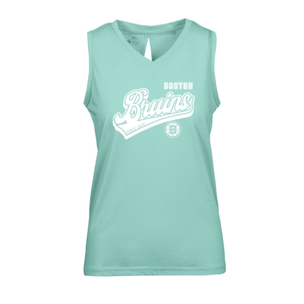 Boston Bruins Levelwear Women's Paisley Sweep V-Neck Tank Top - Mint - NHL 201425390