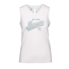 New York Rangers Levelwear Women's Paisley Sweep V-Neck Tank Top - White - NHL 201425394
