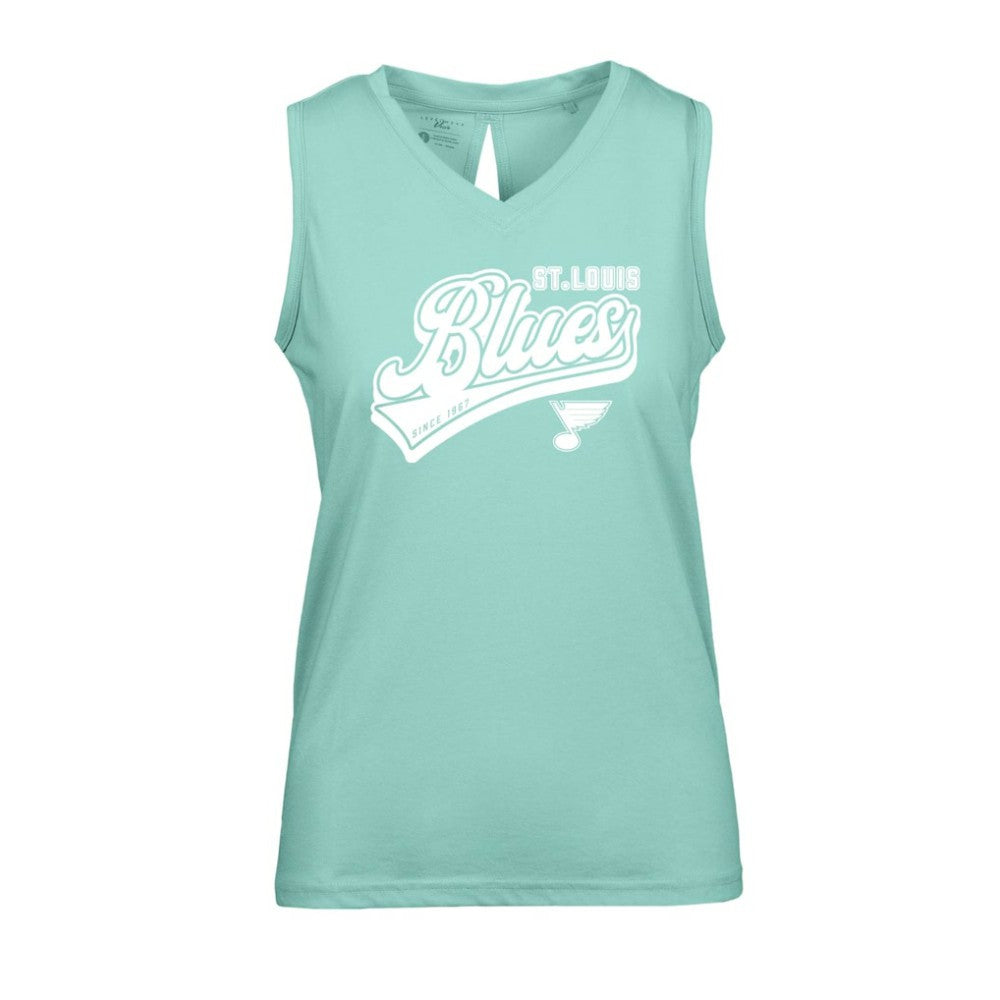 St. Louis Blues Levelwear Women's Paisley Sweep V-Neck Tank Top - Mint - NHL 201425399