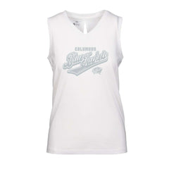 Columbus Blue Jackets Levelwear Women's Paisley Sweep V-Neck Tank Top - White - NHL 201425416