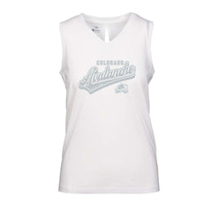 Colorado Avalanche Levelwear Women's Paisley Sweep V-Neck Tank Top - White - NHL 201425419