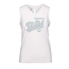 Minnesota Wild Levelwear Women's Paisley Sweep V-Neck Tank Top - White - NHL 201425420