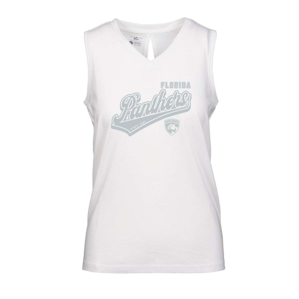 Florida Panthers Levelwear Women's Paisley Sweep V-Neck Tank Top - White - NHL 201425422