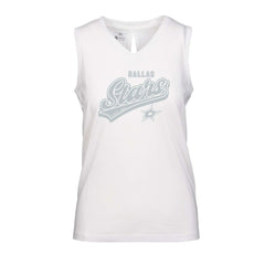 Dallas Stars Levelwear Women's Paisley Sweep V-Neck Tank Top - White - NHL 201425425