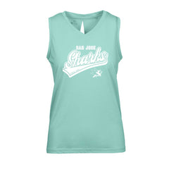San Jose Sharks Levelwear Women's Paisley Sweep V-Neck Tank Top - Mint - NHL 201425433