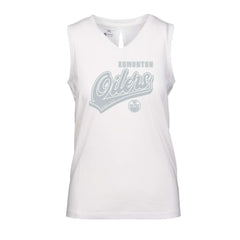 Edmonton Oilers Levelwear Women's Paisley Sweep V-Neck Tank Top - White - NHL 201425441