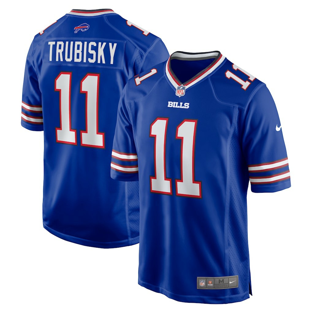 Nike Mitchell Trubisky Buffalo Bills Game Jersey Royal