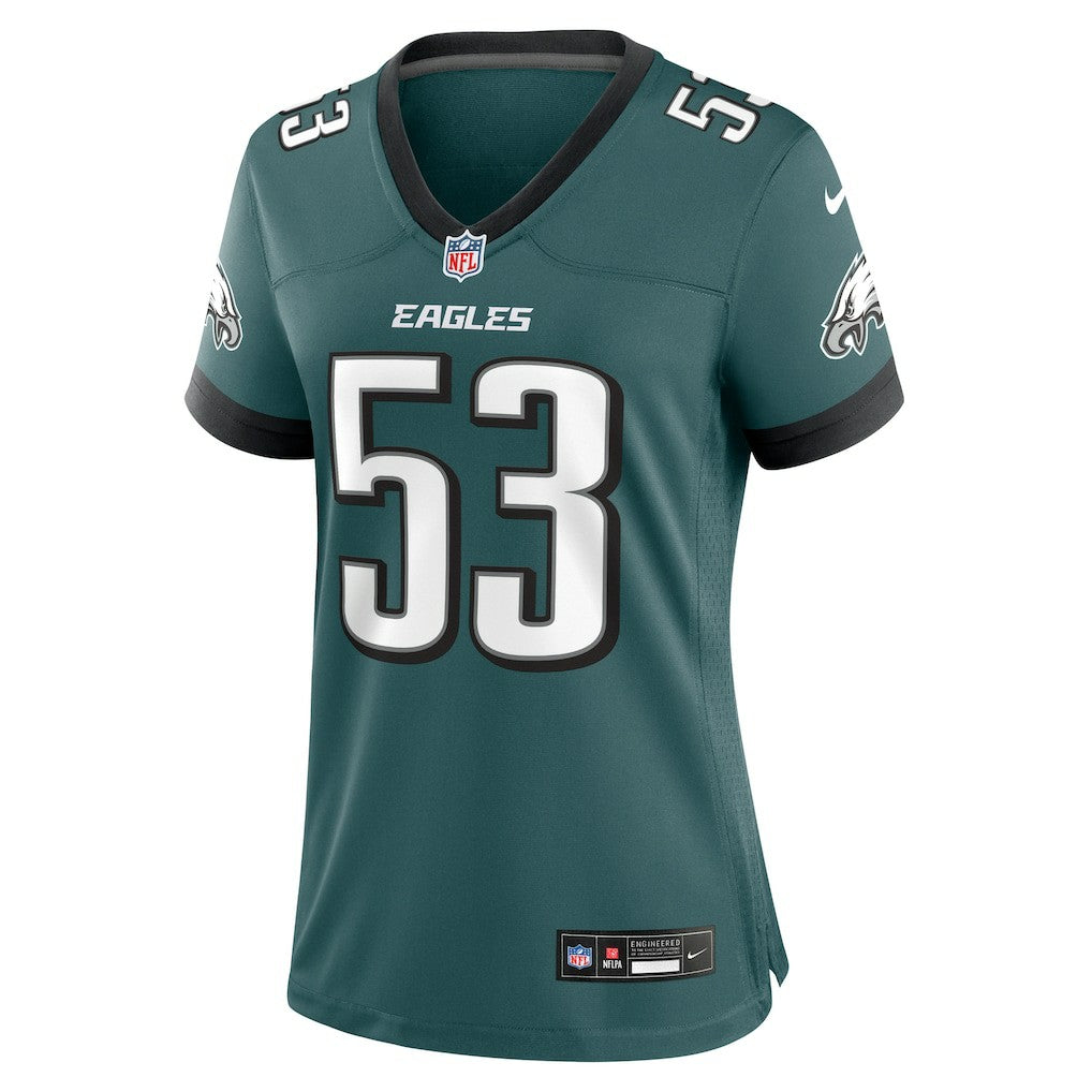 Nike Zack Baun Philadelphia Eagles Women's Game Jersey Midnight Green