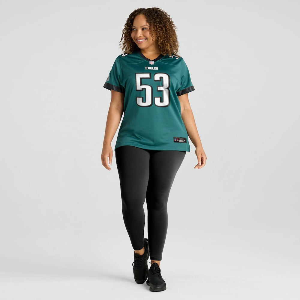 Nike Zack Baun Philadelphia Eagles Women's Game Jersey Midnight Green