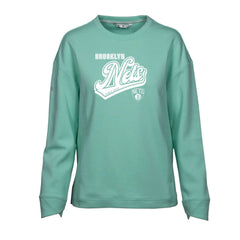 Brooklyn Nets Levelwear Women's Fiona Sweep Pullover Sweatshirt Mint