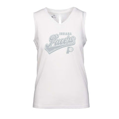 Indiana Pacers Levelwear Women's Paisley Sweep V-Neck Tank Top White